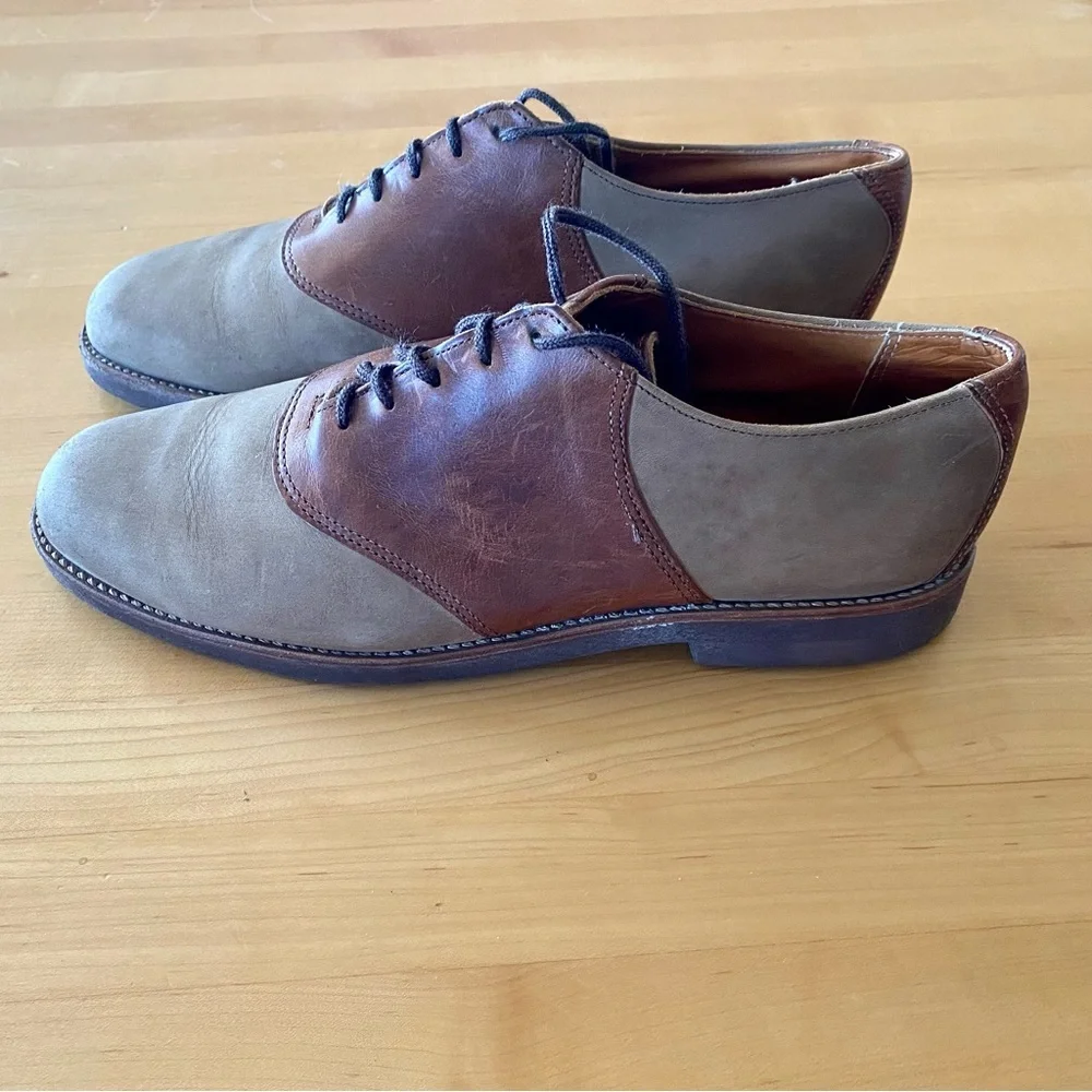 Vtg J‎ Crew Leather & Suede Saddle Shoe